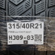 315/40R21 PIRELLI DOT3221