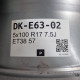 5x100 R17 7.5J ET38 57