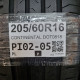 205/60R16 CONTINENTAL DOT0818