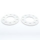Rozširovacie podložky (sada 2ks) 3mm 5x114.3 64.1 Prechodová Japan Racing Strieborná