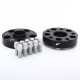 Rozširovacie podložky (sada 2ks) 25mm 5x112 57.1 So závitom Japan Racing Čierna
