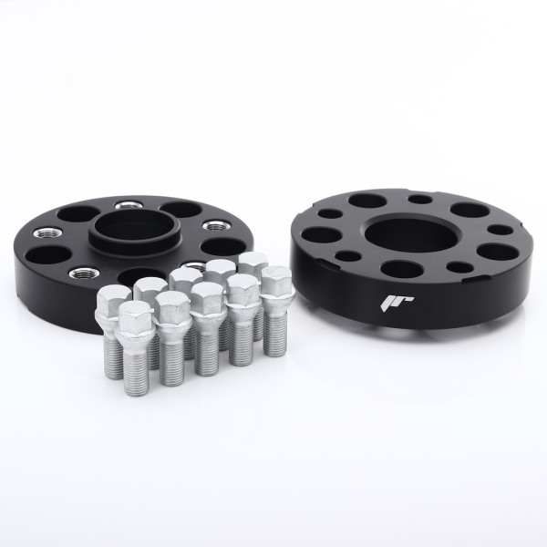 Rozširovacie podložky (sada 2ks) 25mm 5x112 57.1 So závitom Japan Racing Čierna