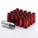 Sada 20ks matíc Japan Racing M12x1.25 45mm Červené