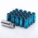Sada 20ks matíc Japan Racing M12x1.5 45mm Modré