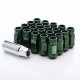 Sada 20ks matíc Japan Racing M12x1.5 45mm Zelené