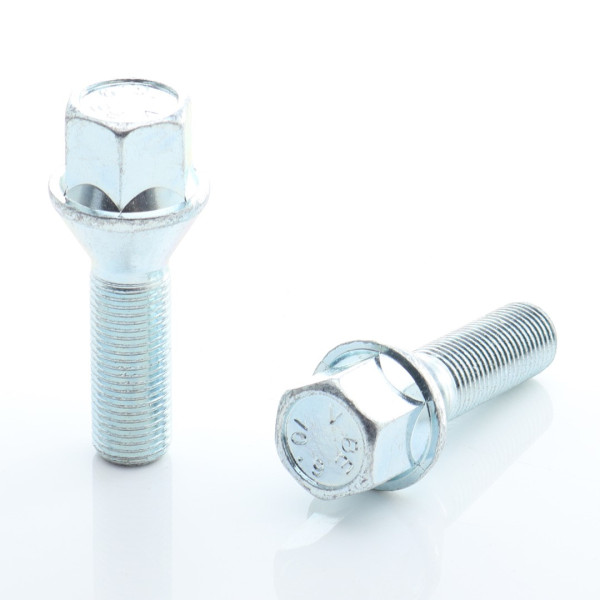 Sada 10ks skrutiek HEX17 M12x1.5 32mm kužeľové Strieborné