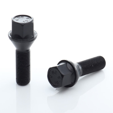 Sada 10ks skrutiek HEX17 M14x1.25 33mm kužeľové Čierne
