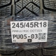 245/45R18 PIRELLI RSC DOT3324