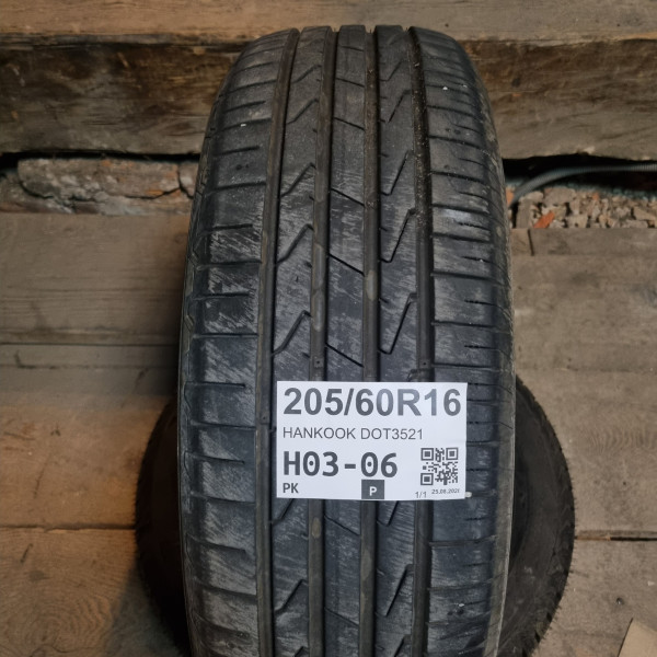 205/60R16 HANKOOK DOT3521