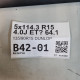 5x114.3 R15 4.0J ET? 64.1 135/90R15 DUNLOP