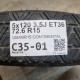 5x120 3.5J ET36 72.6 R15 125/90R15 CONTINENTAL