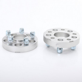 Rozširovacie podložky (sada 2ks) 25mm 5x114.3 66.1 So štiftami Japan Racing Strieborná