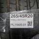 265/45R20 PIRELLI DOT1818