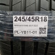 245/45R18 BRIDGESTONE DOT 0222