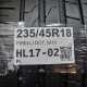 235/45R18 PIRELLI DOT 3918