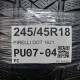 245/45R18 PIRELLI DOT 1621