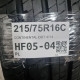 215/75R16C CONTINENTAL DOT 4114