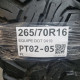 265/70R16 EQUIPE DOT 0419