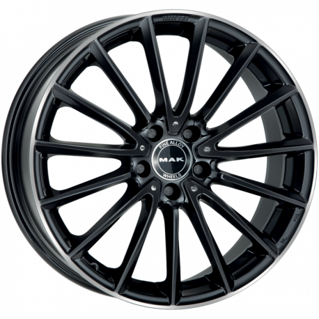 MAK KOMET 7.5x17 5x112 ET36 GLOSS BLACK MIRROR RING 66.6