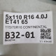 5x110 R16 4.0J ET41 65 115/70R16 CONTINENTAL