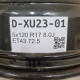 5x120 R17 8.0J ET43 72.5