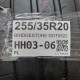 255/35R20 BRIDGESTONE DOT0522