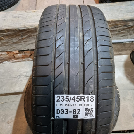 235/45R18 CONTINENTAL DOT3619