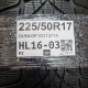 225/50R17 DUNLOP DOT3714