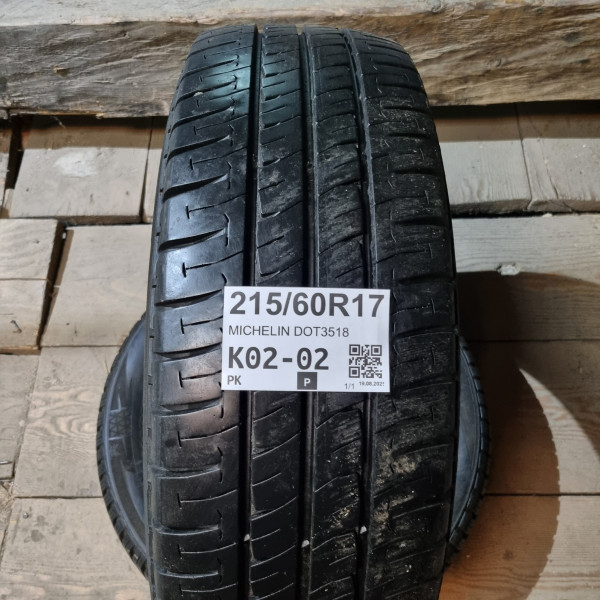215/60R17 MICHELIN DOT3518